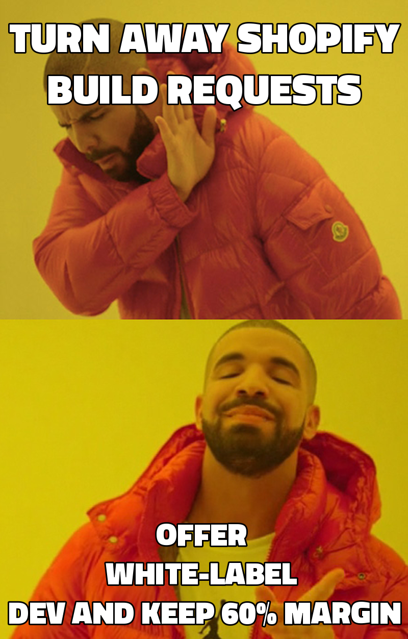 Turn away Shopify build requests Offer white-label dev and keep 60% margin